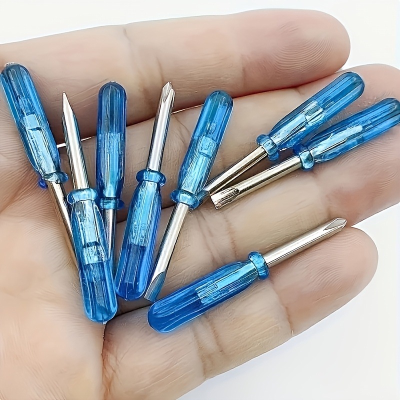 Electronics Repair Hobby - ชุดไขควงขนาดเล็ก 2 มม. 10 ชิ้น ไขควงปากแบนและปากแฉก