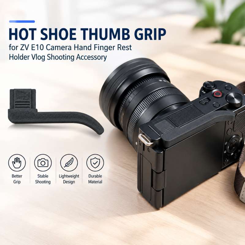 Sony Camera Zv-E10 - ที่จับนิ้วโป้งสำหรับฮอตชู กล้อง ZV E10 ที่พักนิ้วมือ อุปกรณ์เสริมสำหรับถ่ายวิดีโอ