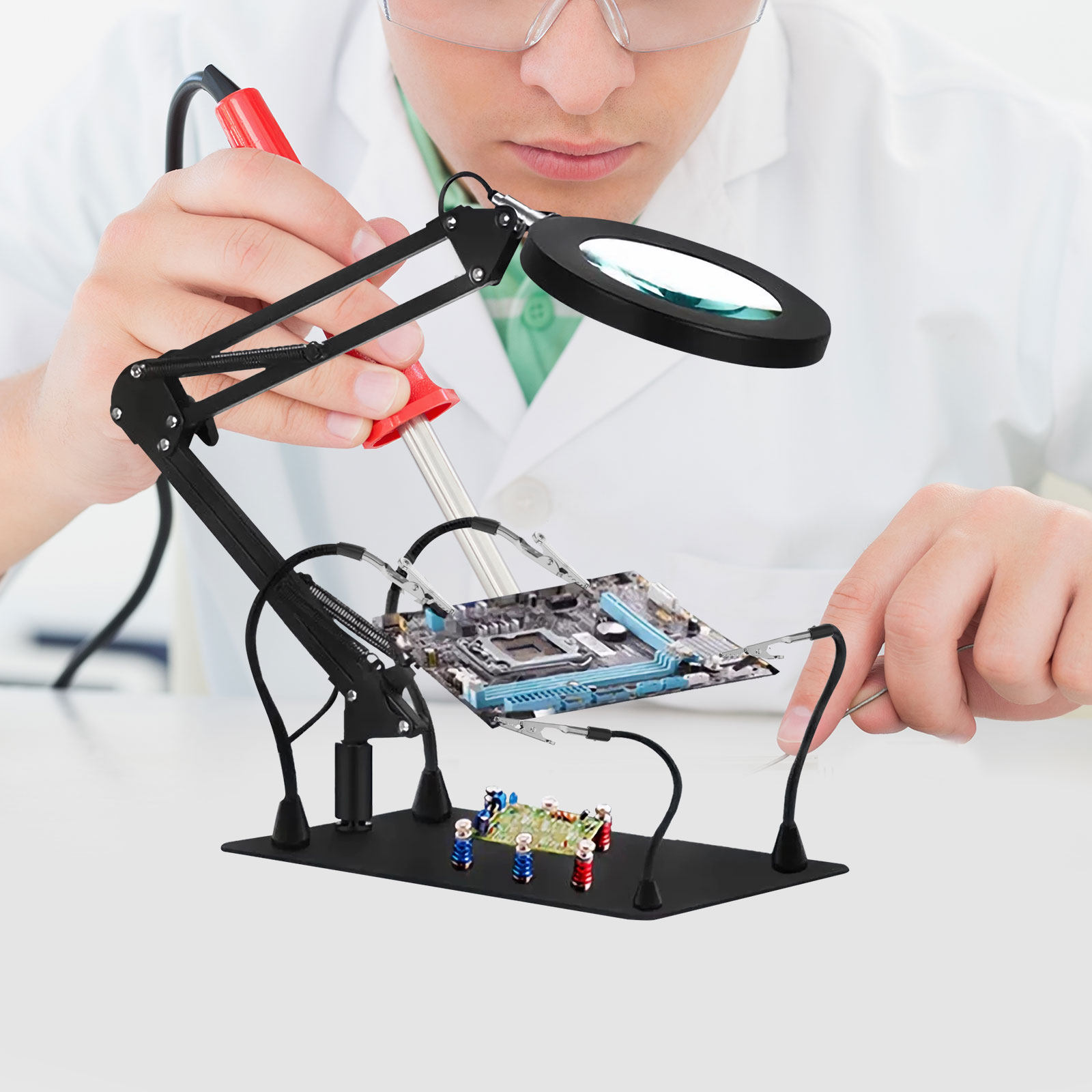 ชุดแคลมป์สำหรับโต๊ะทำงานบัดกรี - Electronics Repair Tools บทวิจารณ์และราคา